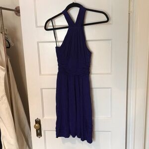 Elegant Purple Halter Dress
